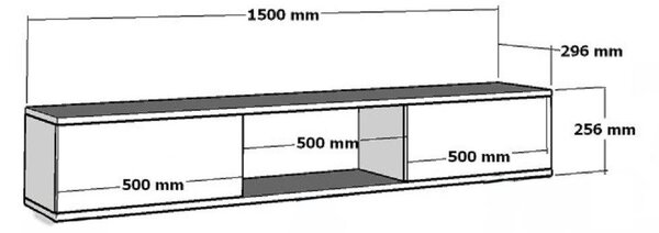 Masă TV Arenden (alb + Auriu). 1127735