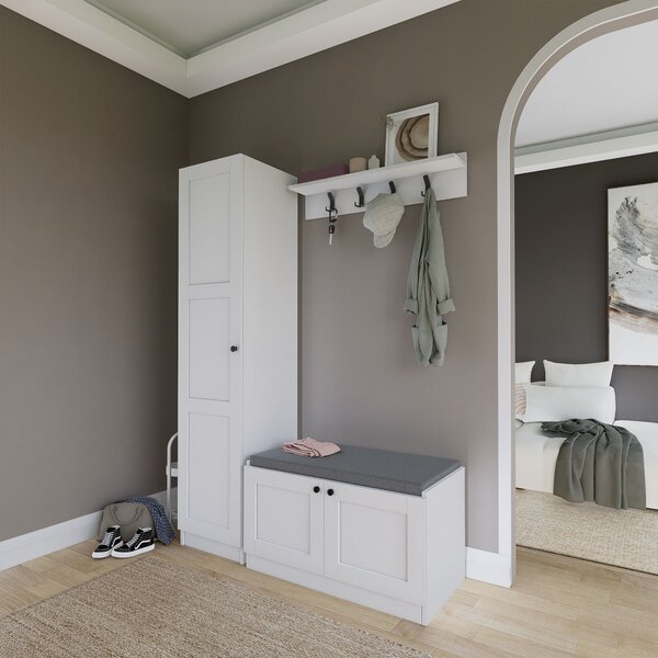 Set mobilier hol Luckiny (alb). 1127564