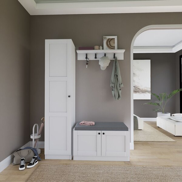 Set mobilier hol Luckiny (alb). 1127564