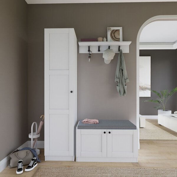 Set mobilier hol Luckiny (alb). 1127564