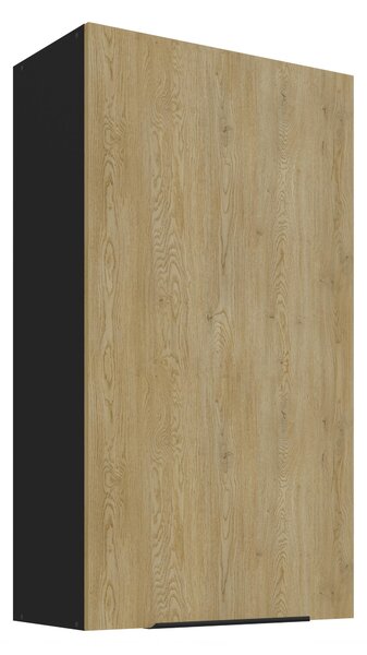 Dulap superior de bucătărie Carminia 60 G-108 1F (stejar cremona + negru). 1127998