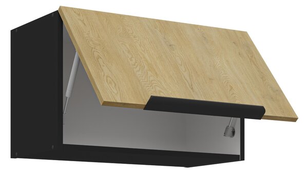 Dulap superior de bucătărie Carminia 60 GU-36 1F (stejar cremona + negru). 1127995