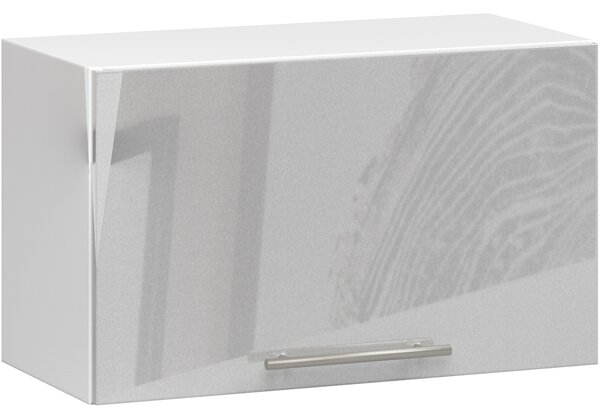 Dulap superior bucătărie Organo W 60 (alb + lucios metal). Promo -14%. 1117101