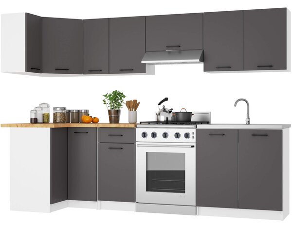 Dulap inferior bucătărie de colț Ozara S 90/90 (alb + grafit). Promo -17%. 1117538