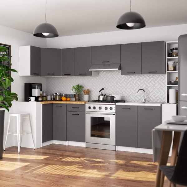 Dulap inferior bucătărie de colț Ozara S 90/90 (alb + grafit). Promo -17%. 1117538