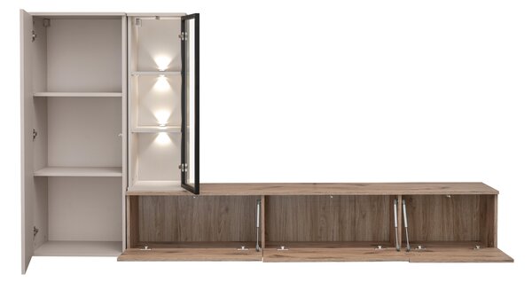 Mobilier living Care (stejar viking + cașmir) (cu iluminat). 1118824