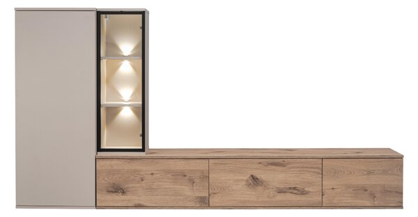 Mobilier living Care (stejar viking + cașmir) (cu iluminat). 1118824