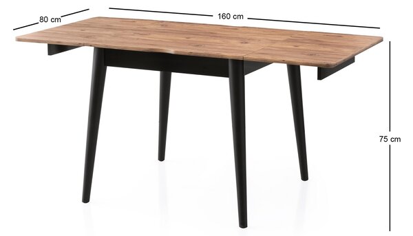 Masă sufragerie extensibilă Totento (pin atlantic). 1121646