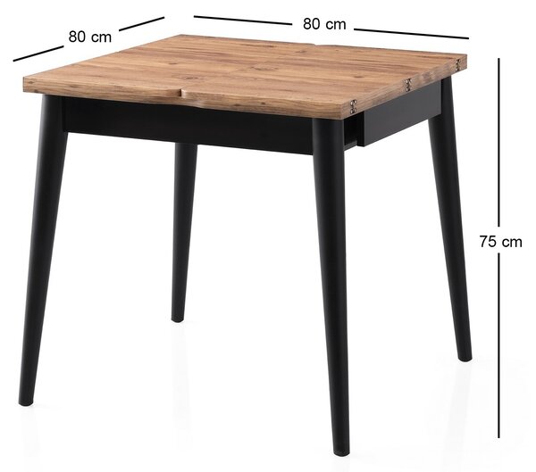 Masă sufragerie extensibilă Totento (pin atlantic). 1121646