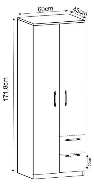 Dulap de haine Meringotka 2 (nuc). 1121653