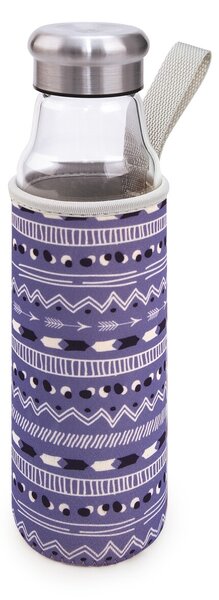 Sticla cu husa termoizolanta Arrows, Iris Barcelona, 550 ml, sticla borosilicata/neopren, lila