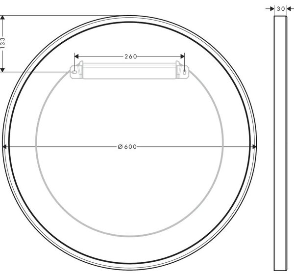 Axor Universal Circular oglindă 60x60 cm rotund crom 42848000