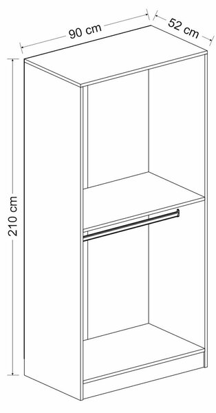 Dulap de haine Kalia Plus (alb). 1121666