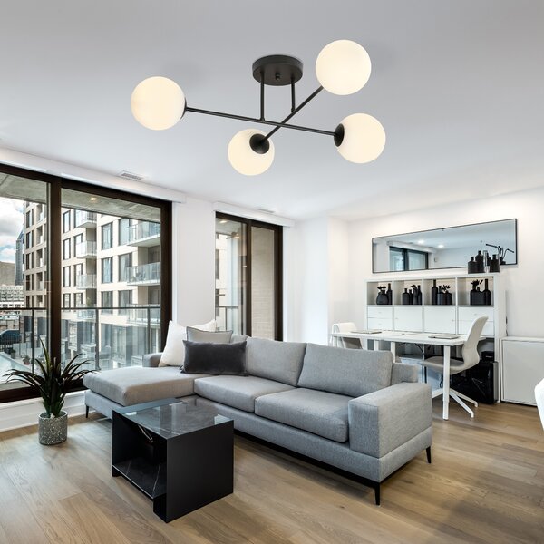 Emibig Roma lampă de tavan 4x10 W negru 1232/4