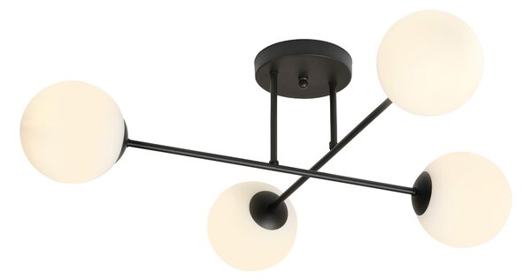 Emibig Roma lampă de tavan 4x10 W negru 1232/4