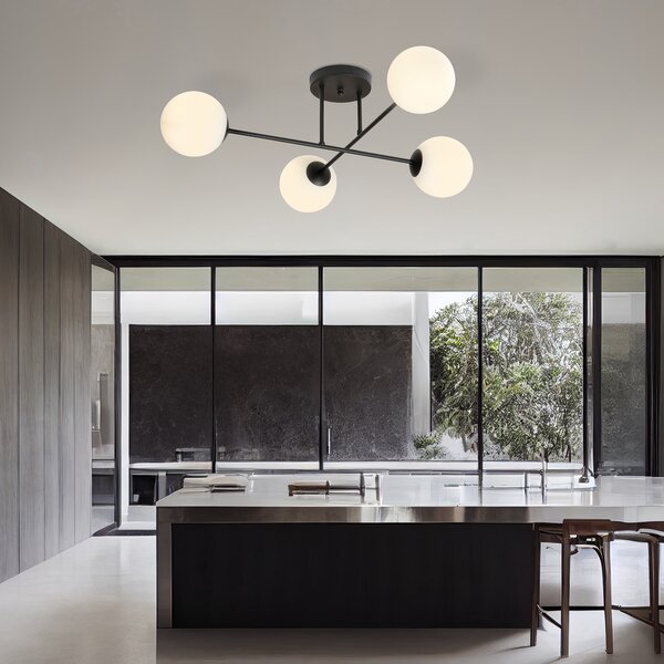 Emibig Roma lampă de tavan 4x10 W negru 1232/4