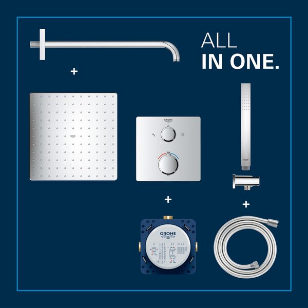 Grohe Vitalio Start set de duș ascuns cu termostat cu duș de ploaie crom 34881000