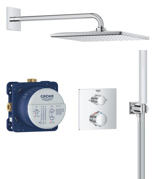 Grohe Vitalio Start set de duș ascuns cu termostat cu duș de ploaie crom 34881000