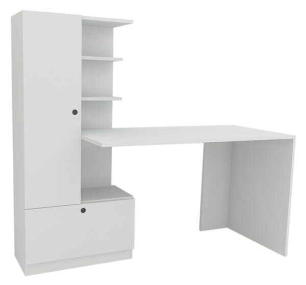 Birou cu dulap Domingos Alb 120x73.8x61.8 cm