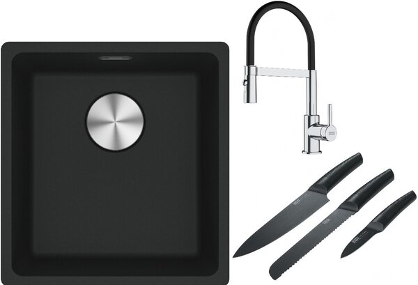 Set chiuvetă din granit Franke Maris 125.0687.248, baterie bucătărie Franke Lina 115.0626.085