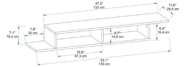 Comoda TV Muson Pin 120x29.6x18.2 cm