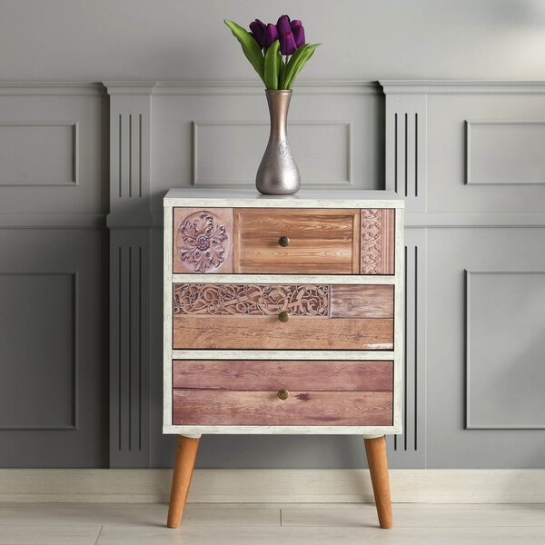 Consola Liza Alb 50x68x35 cm