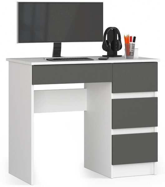 Masă PC Benicio II (Alb + grafit gri) (D). Promo -22%. 1128538