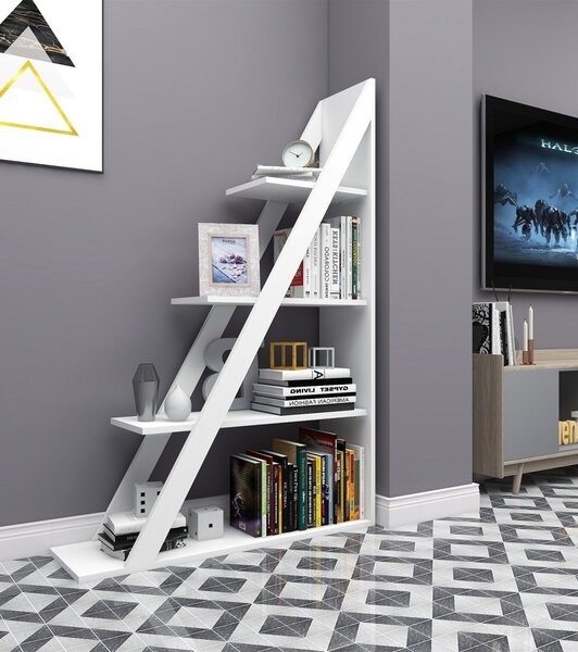 Biblioteca Arven Alb 100x150x29.5 cm