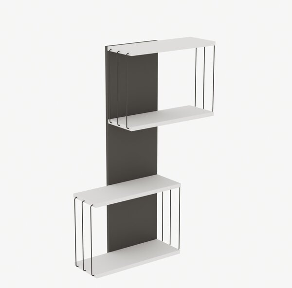 Raft de perete Destan Alb 65x96x19 cm