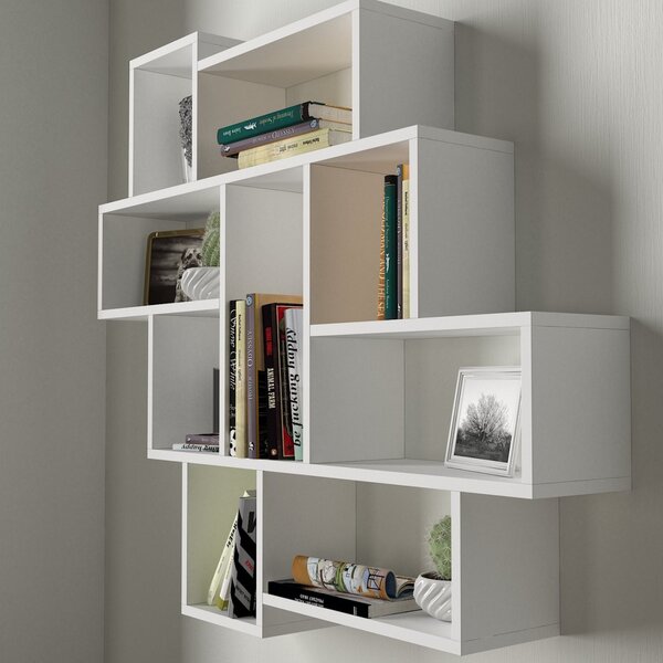 Raft de perete Parola - White Alb 115.5x103.5x15 cm