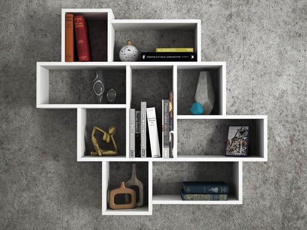 Raft de perete Parola - White Alb 115.5x103.5x15 cm
