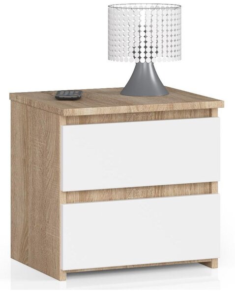 Noptieră Cleania CL2 (stejar sonoma + alb). Promo -15%. 1128594
