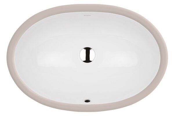 Oltens Gapa lavoar 61x41 cm ovale sub blat alb luciu 40605000