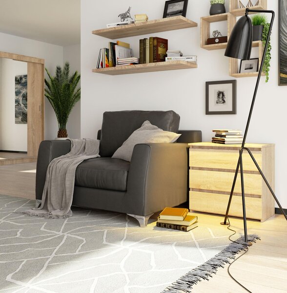 Comodă CLeania CL3 (stejar sonoma). Promo -19%. 1128598