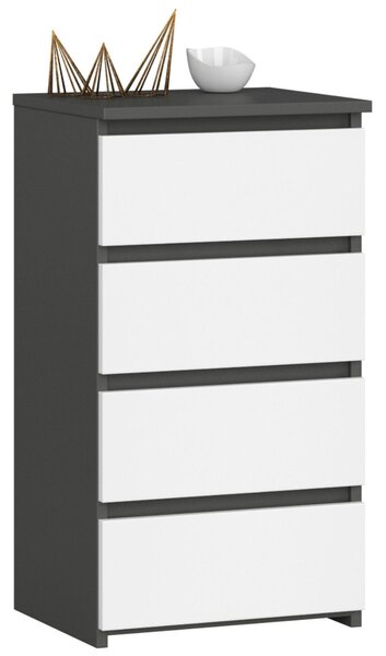Comodă Cipriano II (grafit gri + Alb). Promo -17%. 1128608