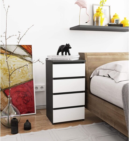 Comodă Cipriano II (grafit gri + Alb). Promo -17%. 1128608