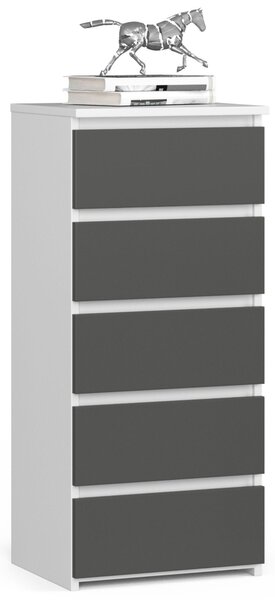 Comodă Cipriano CL5 (Stejar artisan + gri). Promo -11%. 1128612