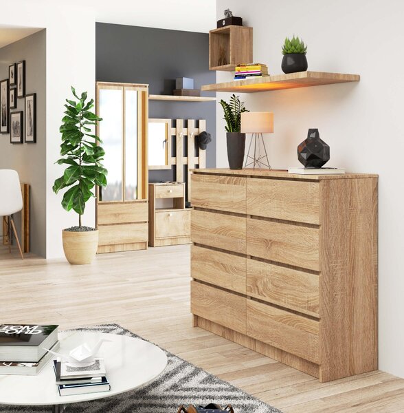 Comodă Kapil II (Stejar sonoma). Promo -20%. 1128620