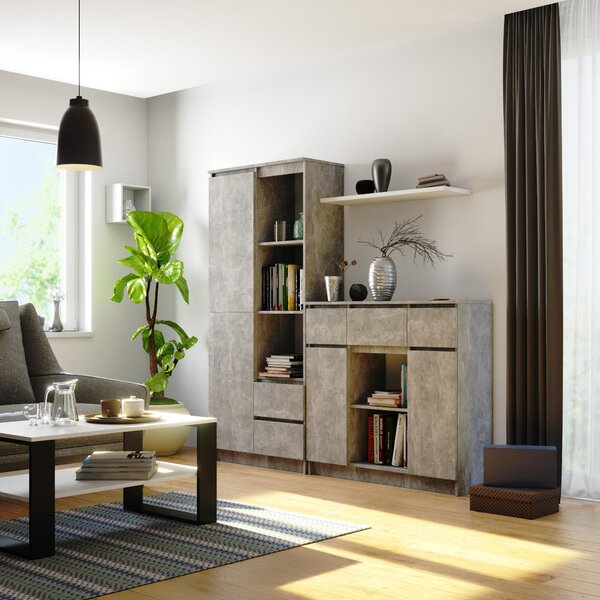 Comodă Kalista VII (beton). Promo -19%. 1128629