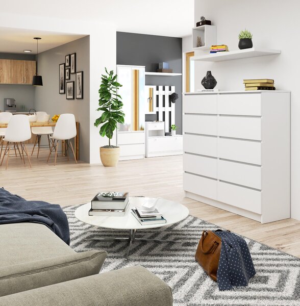 Comodă Kapil III (alb). Promo -13%. 1128647