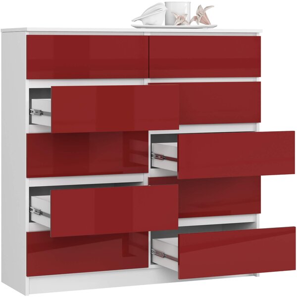 Comodă Kapil III (roșu lucios). Promo -21%. 1128653