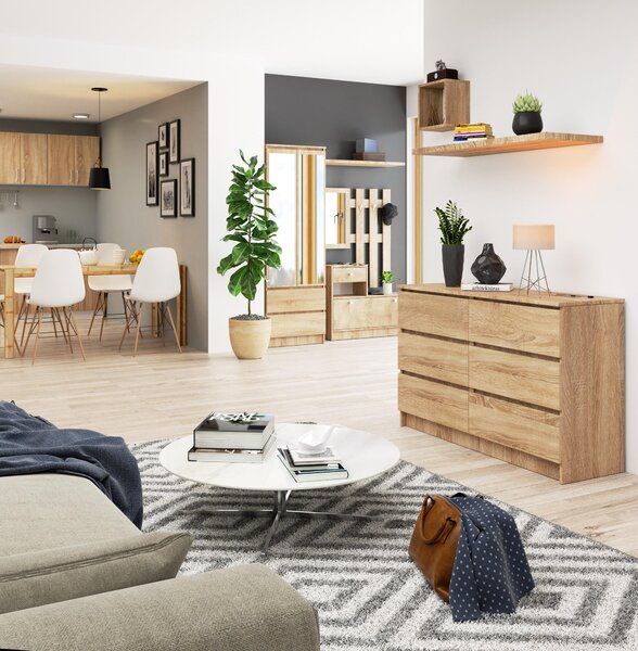 Comodă Kapil (stejar sonoma). Promo -14%. 1128655