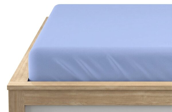 Cearsaf din bumbac cu elastic STANDARD 90 x 200 cm albastru