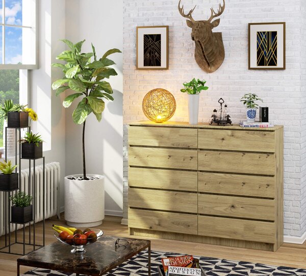 Comodă Kurtinaitis 10SZ (Stejar artisan). Promo -16%. 1128681