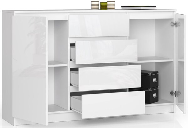 Comodă Koa (alb lucios). Promo -19%. 1128691