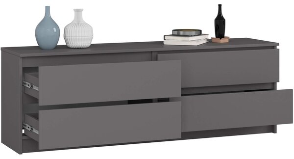 Comodă Kurtinaitis 4SZ (grafit gri). Promo -18%. 1128698