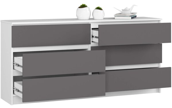 Comodă Koa III (alb + gri). Promo -16%. 1128702