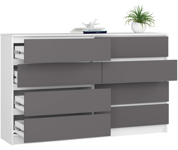 Comodă Koa IV (alb + gri). Promo -14%. 1128706