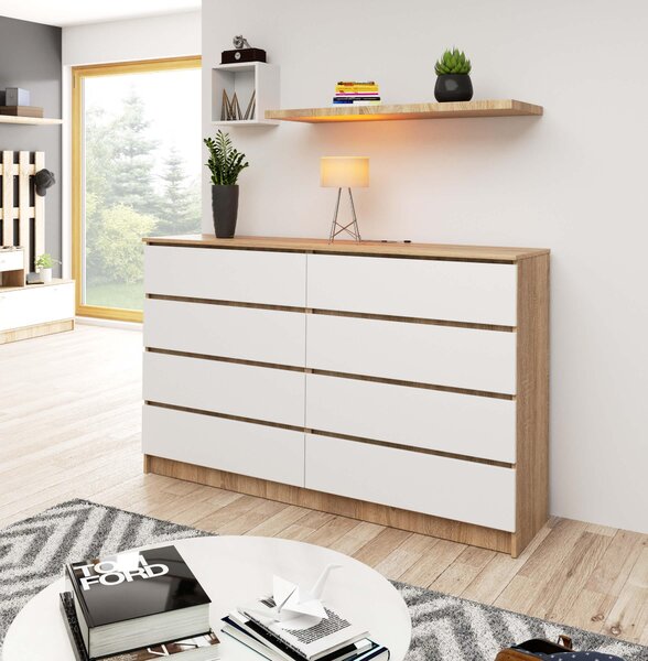 Comodă Koa IV (stejar sonoma + alb). Promo -17%. 1128709