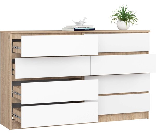 Comodă Koa IV (stejar sonoma + alb). Promo -17%. 1128709